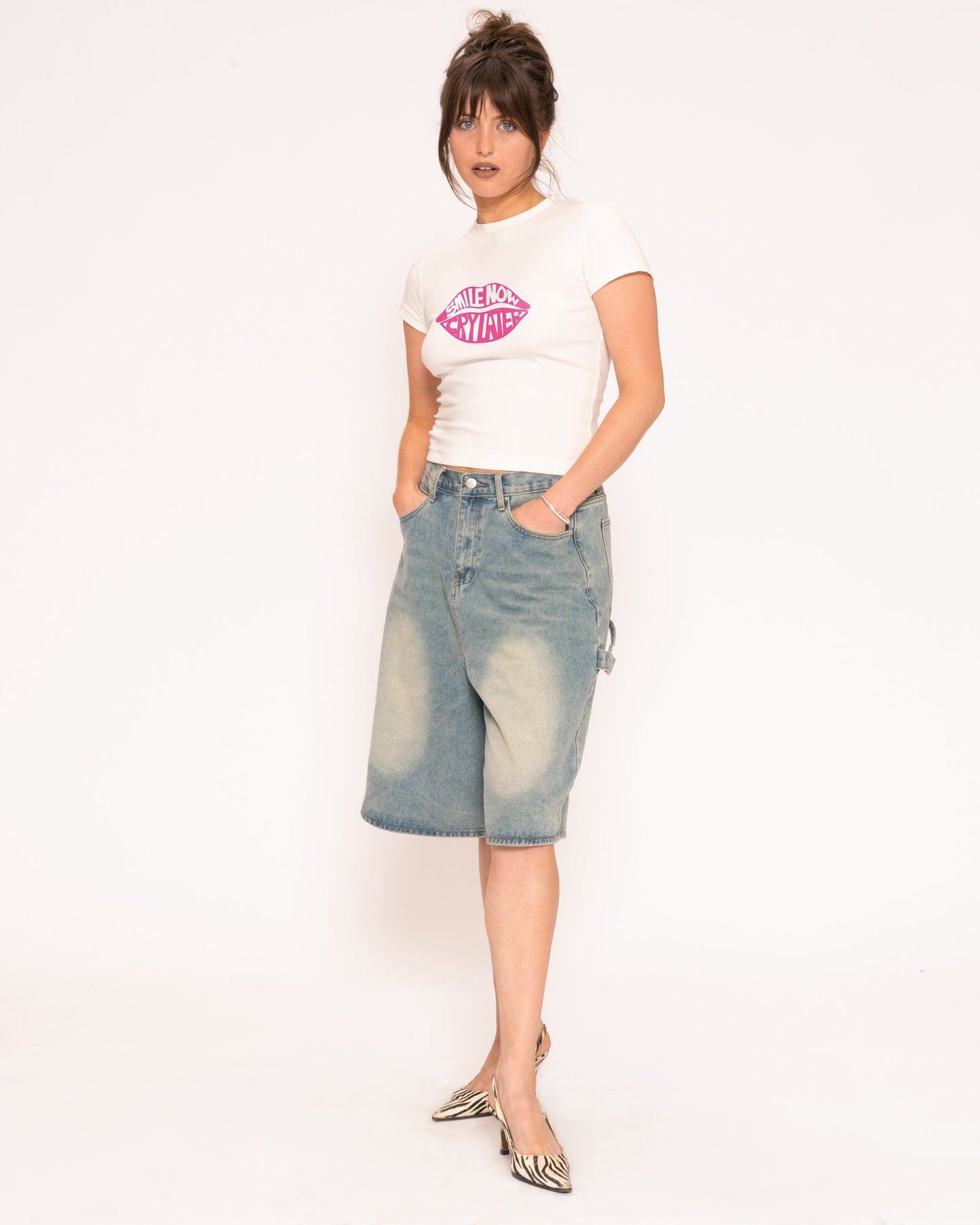 Smile Now, Cry Later Longline Baby Tee