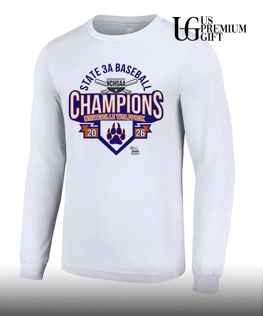 Whiteville Wolfpack NCHSAA 3A Baseball State Champions 2026 shirt