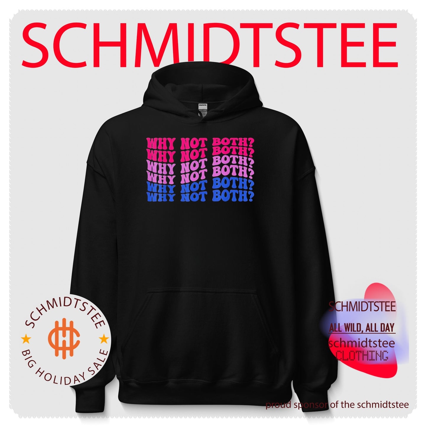 Why Not Both bisexual pride bi flag colors shirt