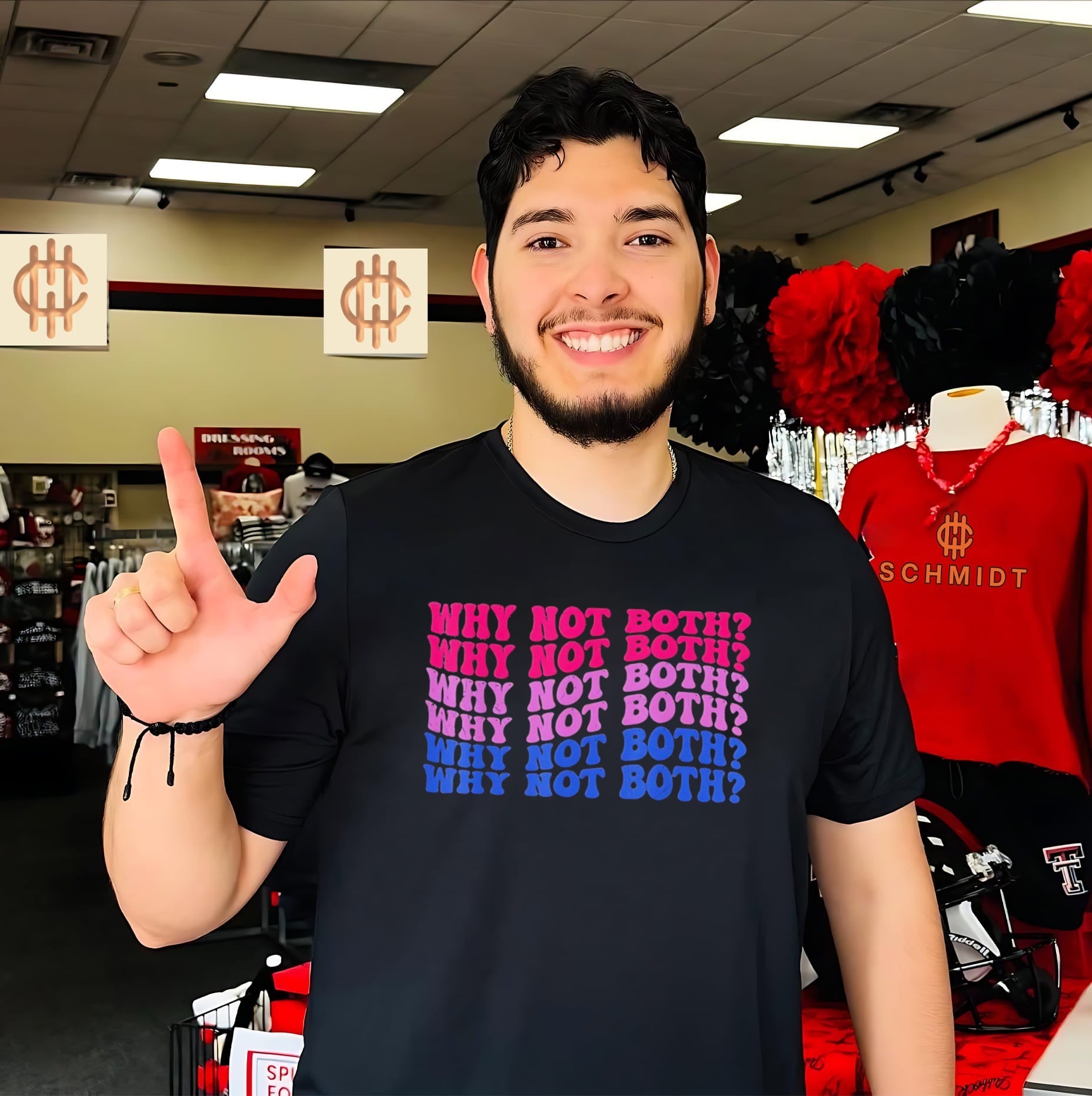 Why Not Both bisexual pride bi flag colors shirt