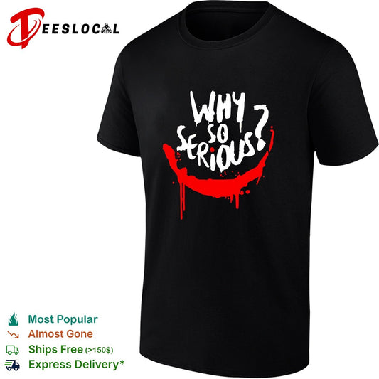 Why so serious Joker smile painted drip grunge horror art shirt