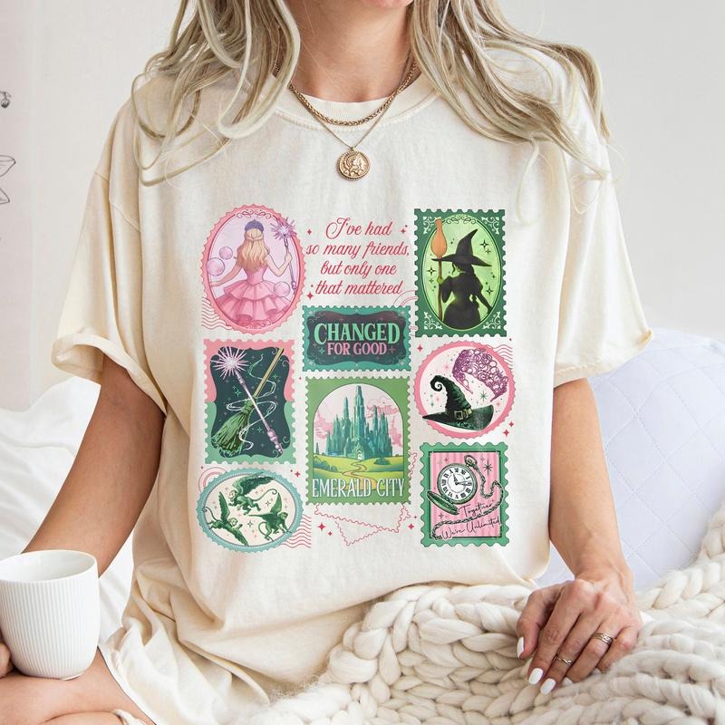 Wicked Changed For Good Comfort Colors Shirt, Wizard Defying Gravity Tee, Retro Pink Green Musical Shirt, Broomstick Magic Wand Gift Shirt