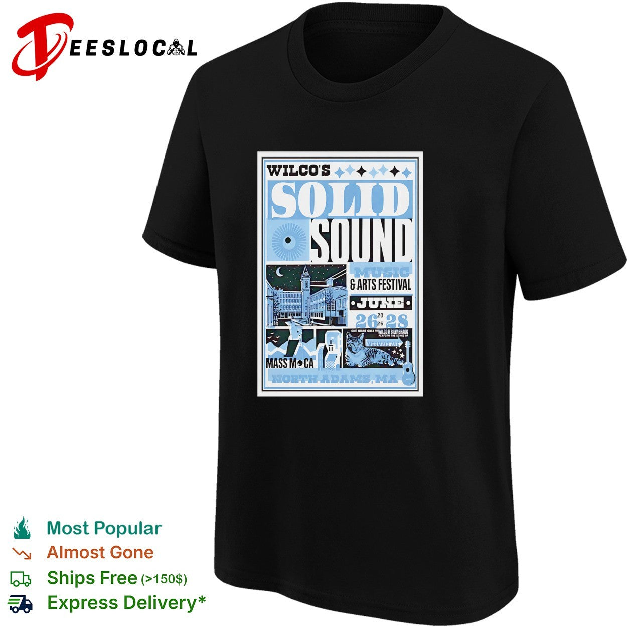 Wilco Solid Sound festival 2026 poster shirt