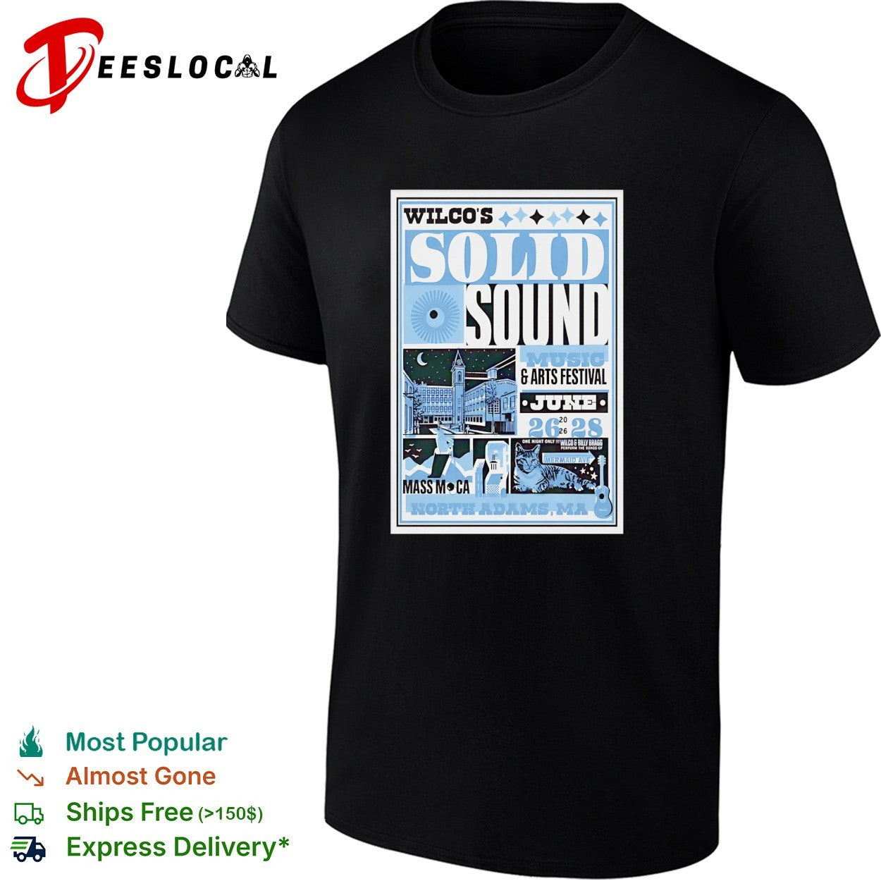 Wilco Solid Sound festival 2026 poster shirt