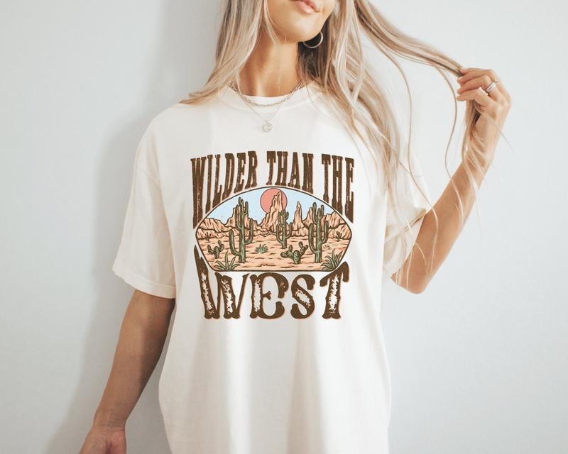 Wilder Than The West Shirt, Rodeo Tee, Rodeo Shirt, Cowboy T Shirt, Western Tee, Wild West T Shirt