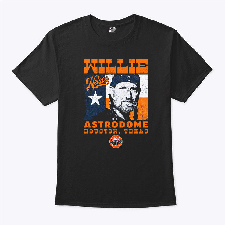 Willie Nelson 1985 Houston Astrodome Texas T Shirt