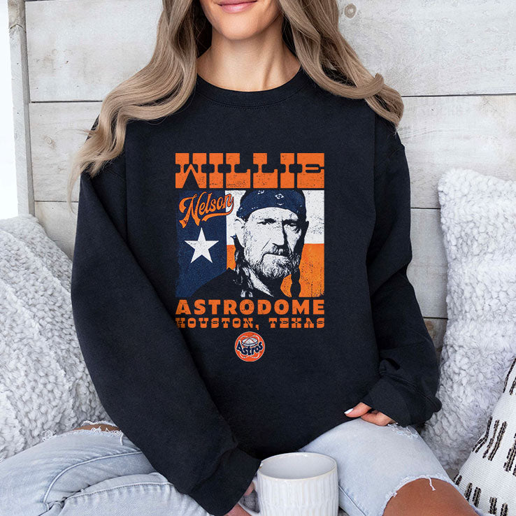 Willie Nelson 1985 Houston Astrodome Texas T Shirt
