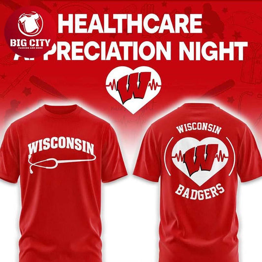 Wisconsin Badgers Healthcare Appreciation Night 2026 MLB Two Sided Shirt