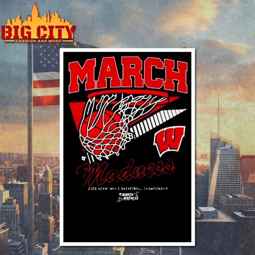 Wisconsin Badgers Mbb 2026 March Madness Shirt