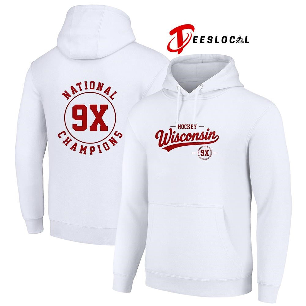 Wisconsin Badgers National Champions 9x logo shirt