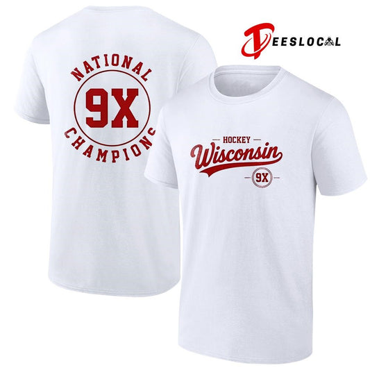 Wisconsin Badgers National Champions 9x logo shirt