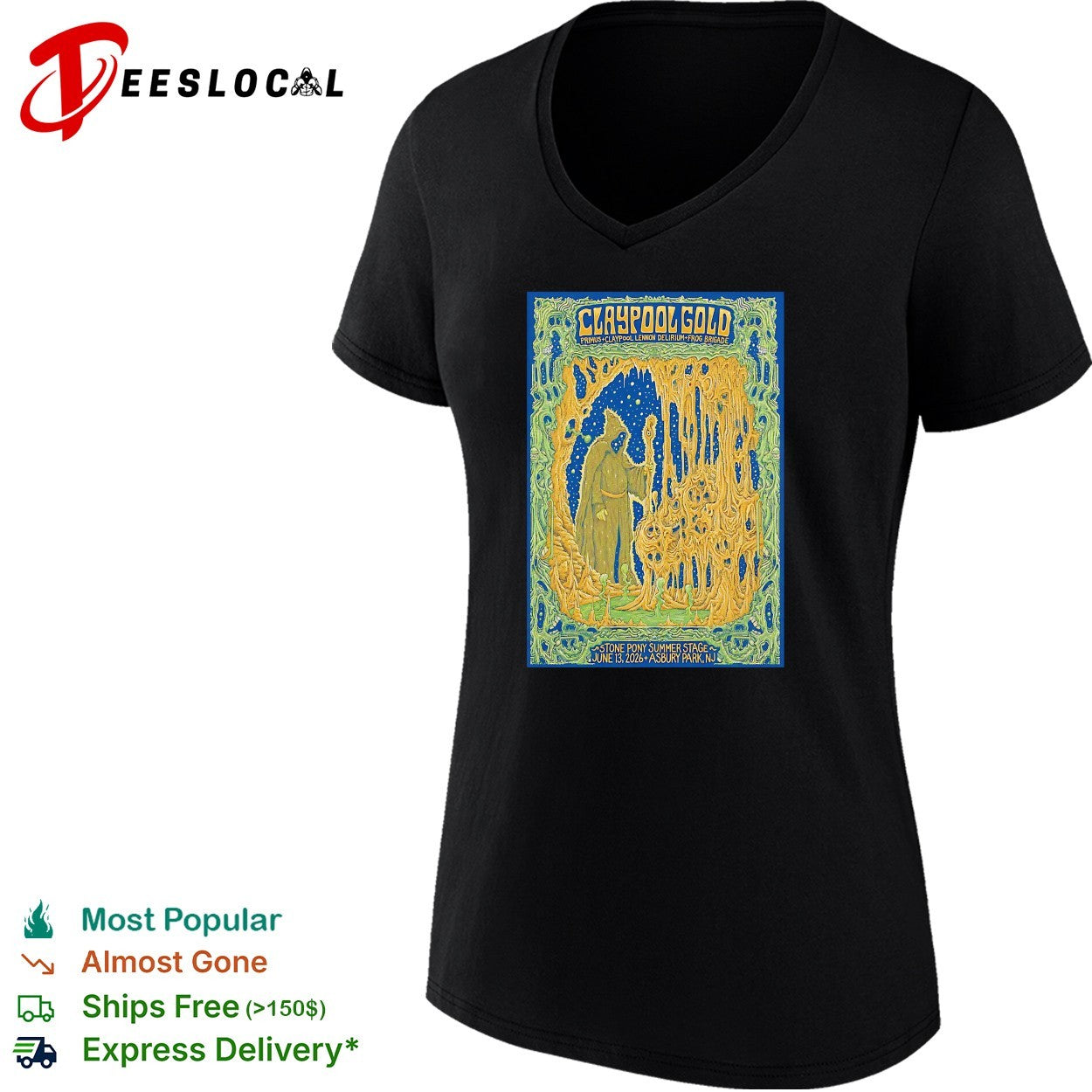 Wizard figure ornate forest Stone Pony Summer Stage Asbury Park concert poster art shirt