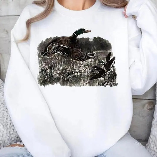 Women's Duck Sweatshirt, Duck Hoodie, Hunting Shirt, For Women, For Men