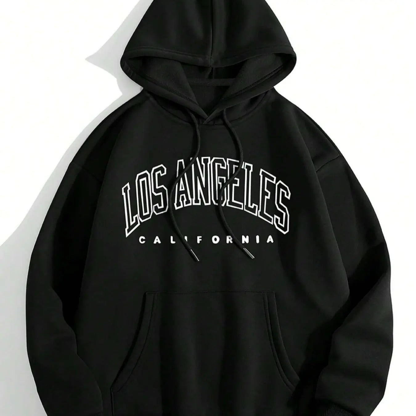 Women's Letter Print Drop Shoulder Hoodie, Fashion Casual Drawstring Pocket Hooded Sweatshirt for Daily Holiday Outdoor...