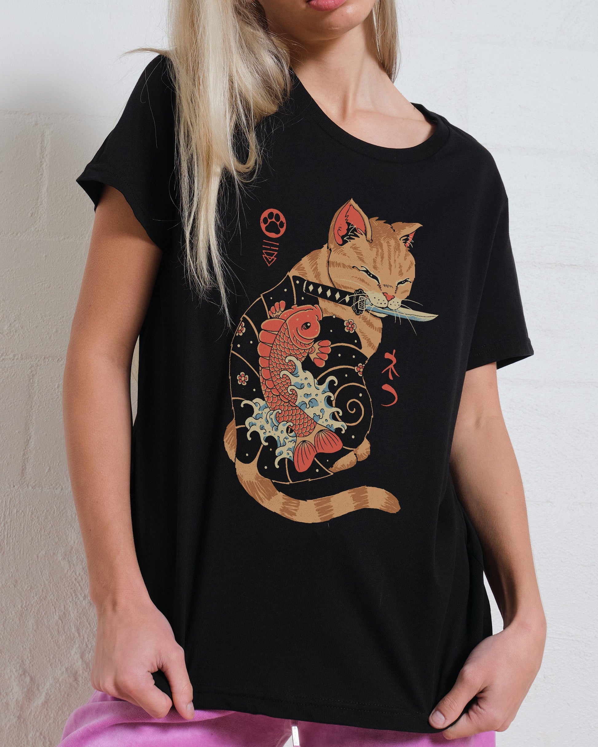 Carp Tattooed Cat Women's Tee