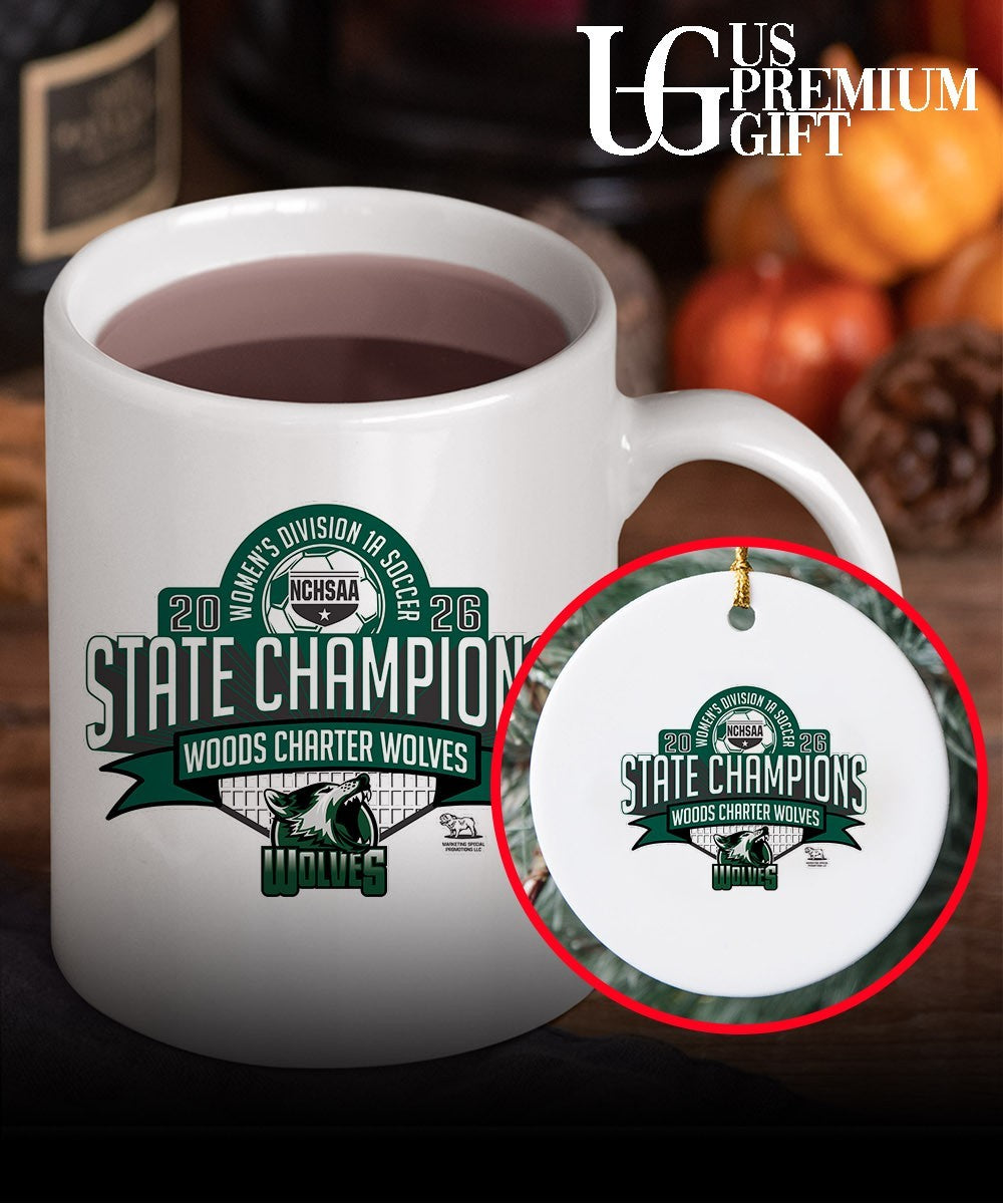 Woods Charter Wolves Women’s Division 1A Soccer State Champions 2026 shirt