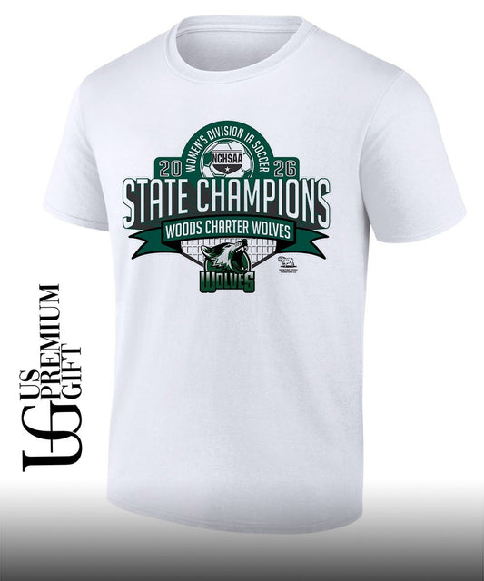 Woods Charter Wolves Women’s Division 1A Soccer State Champions 2026 shirt