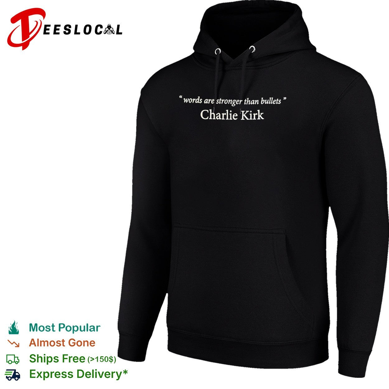 Words are stronger than bullets Charlie Kirk shirt