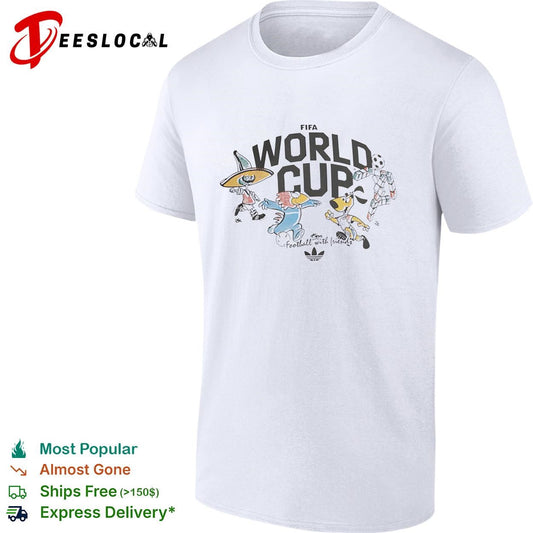 World Cup football with friends cartoon characters poster shirt