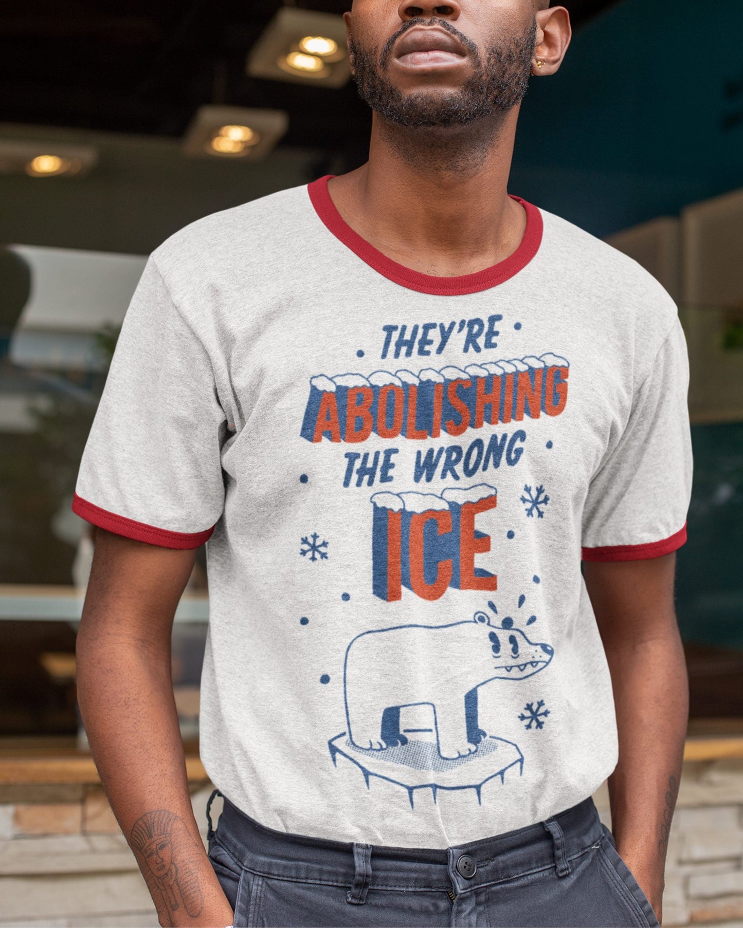 'Wrong ICE' Ringer Shirt