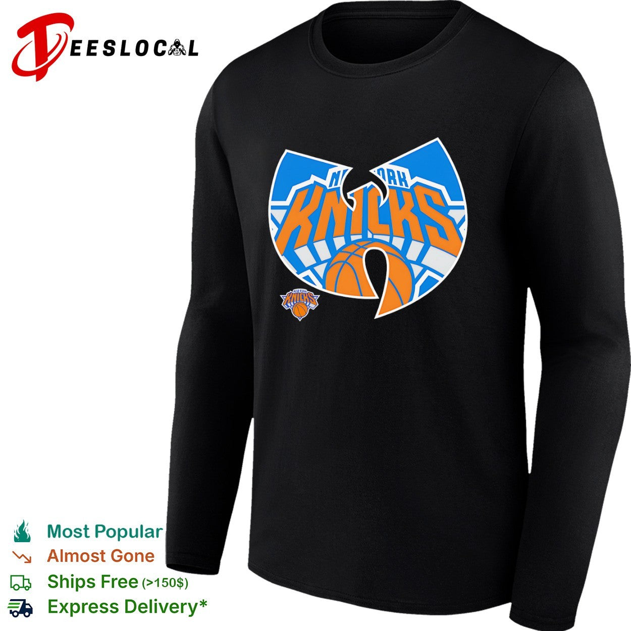 Wu Tang Clan x New York Knicks Logo Mashup NBA shirt