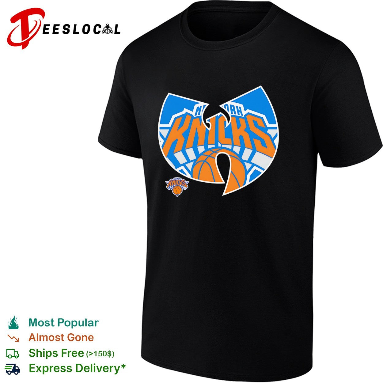 Wu Tang Clan x New York Knicks Logo Mashup NBA shirt