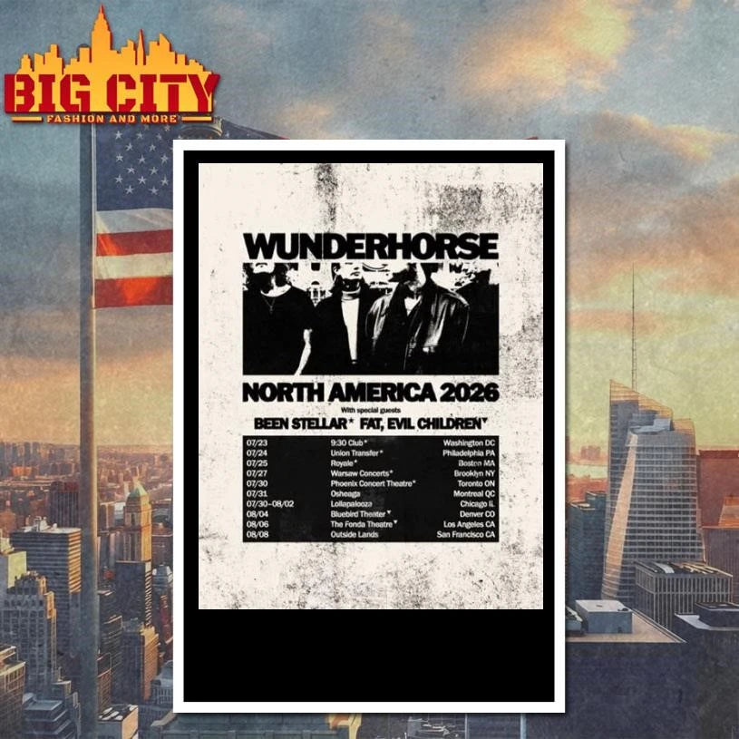 Wunderhorse North America 2026 Headline And Festival Shows Schedule Poster Shirt