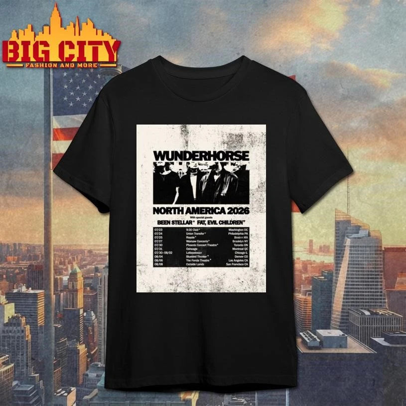 Wunderhorse North America 2026 Headline And Festival Shows Schedule Poster Shirt