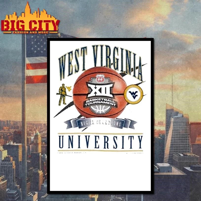 Wvu Womens Basketball New Era 2026 Big 12 Tournament Champions Shirt