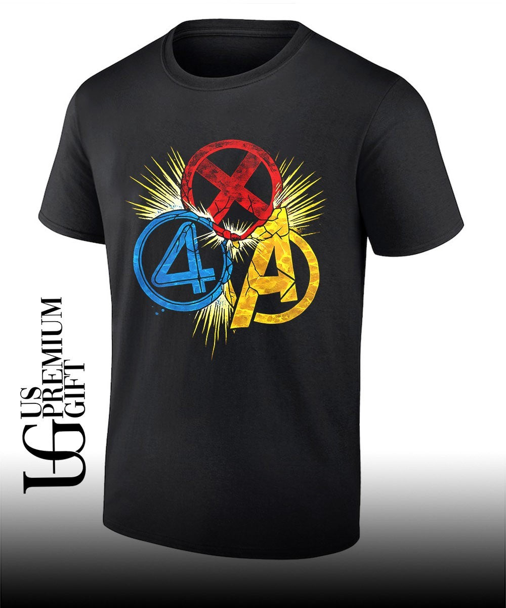 X-Men Four Avengers logo shirt