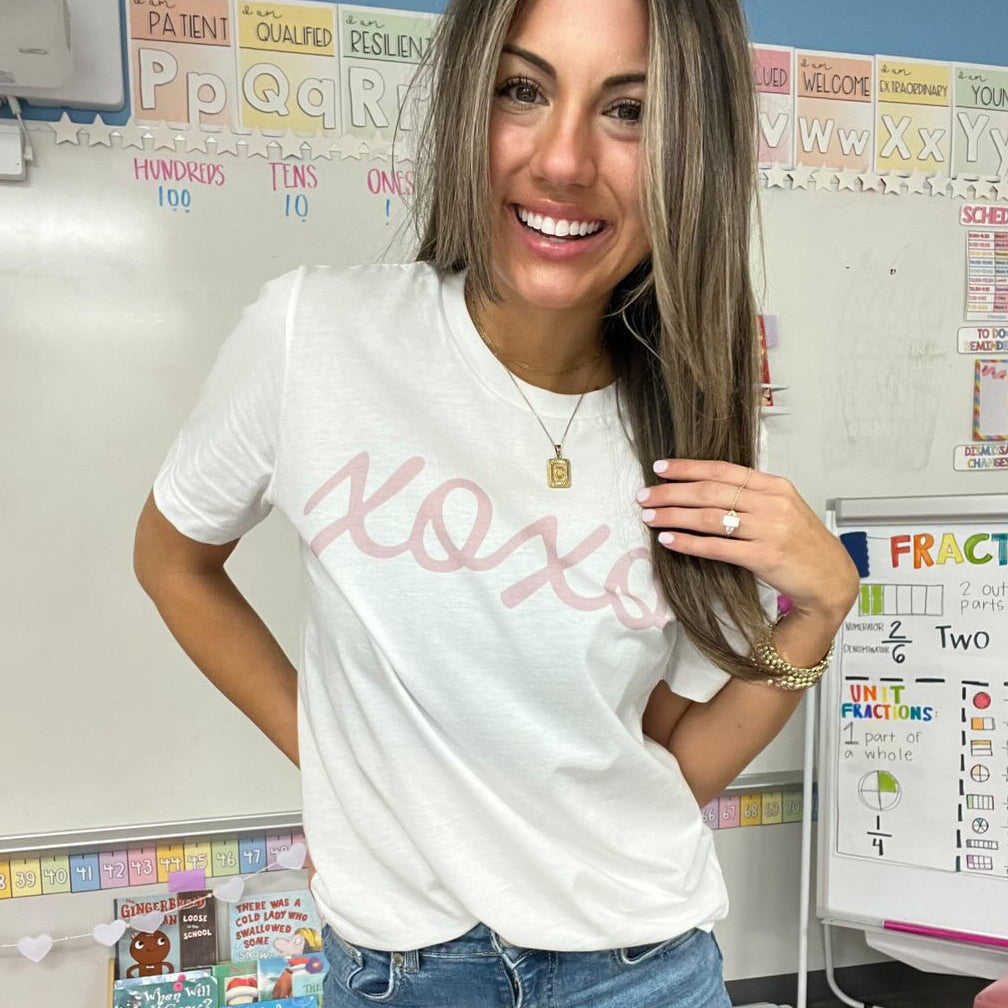XOXO Cursive Script - clothing by TeeHivey.com (Image 1)