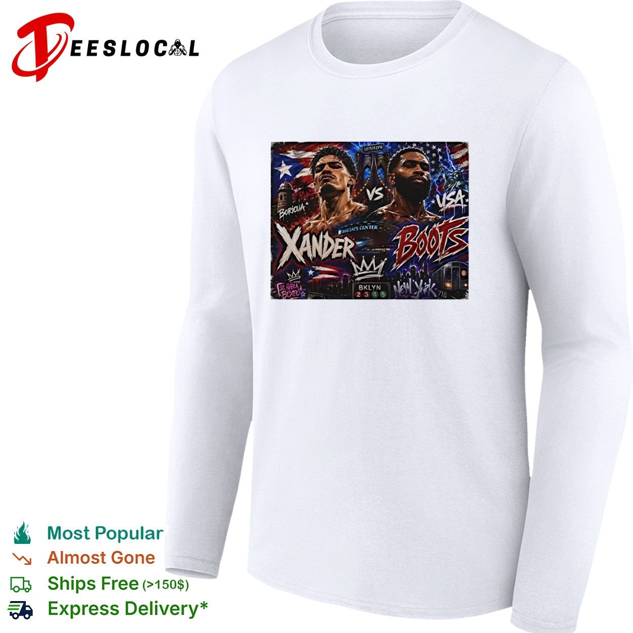 Xander Zayas vs Jalon Boots Ennis Barclays Center Brooklyn New York boxing shirt