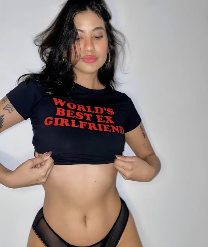 Y2K World's Best Ex Girlfriend Baby Tee - Y2K Slogan Shirt, Funny Baby Tee, Slogan Baby Tee, Y2K Funny Tee, Baddie Shirt