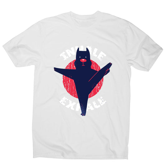 Yoga pitbull - men's funny premium t-shirt