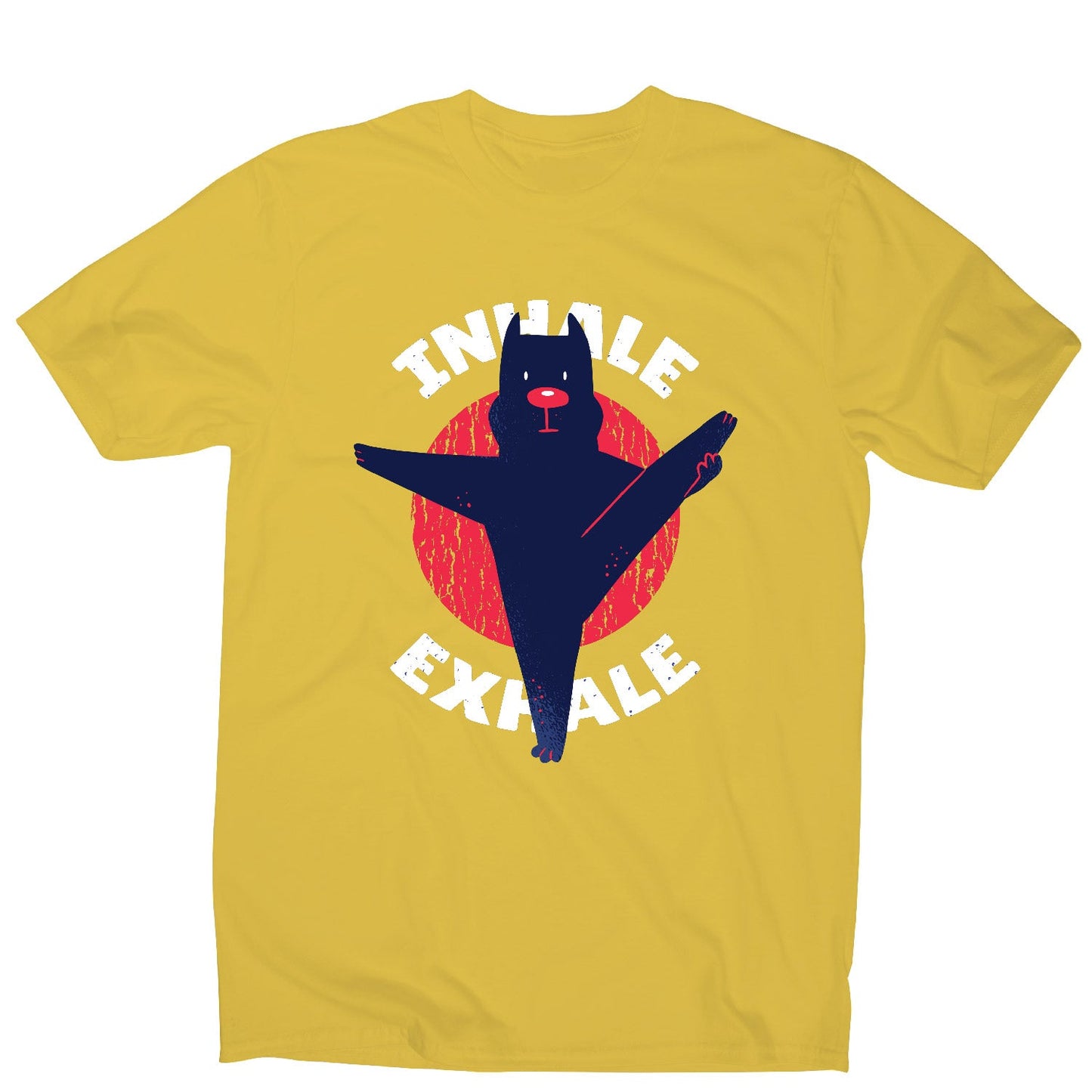 Yoga pitbull - men's funny premium t-shirt