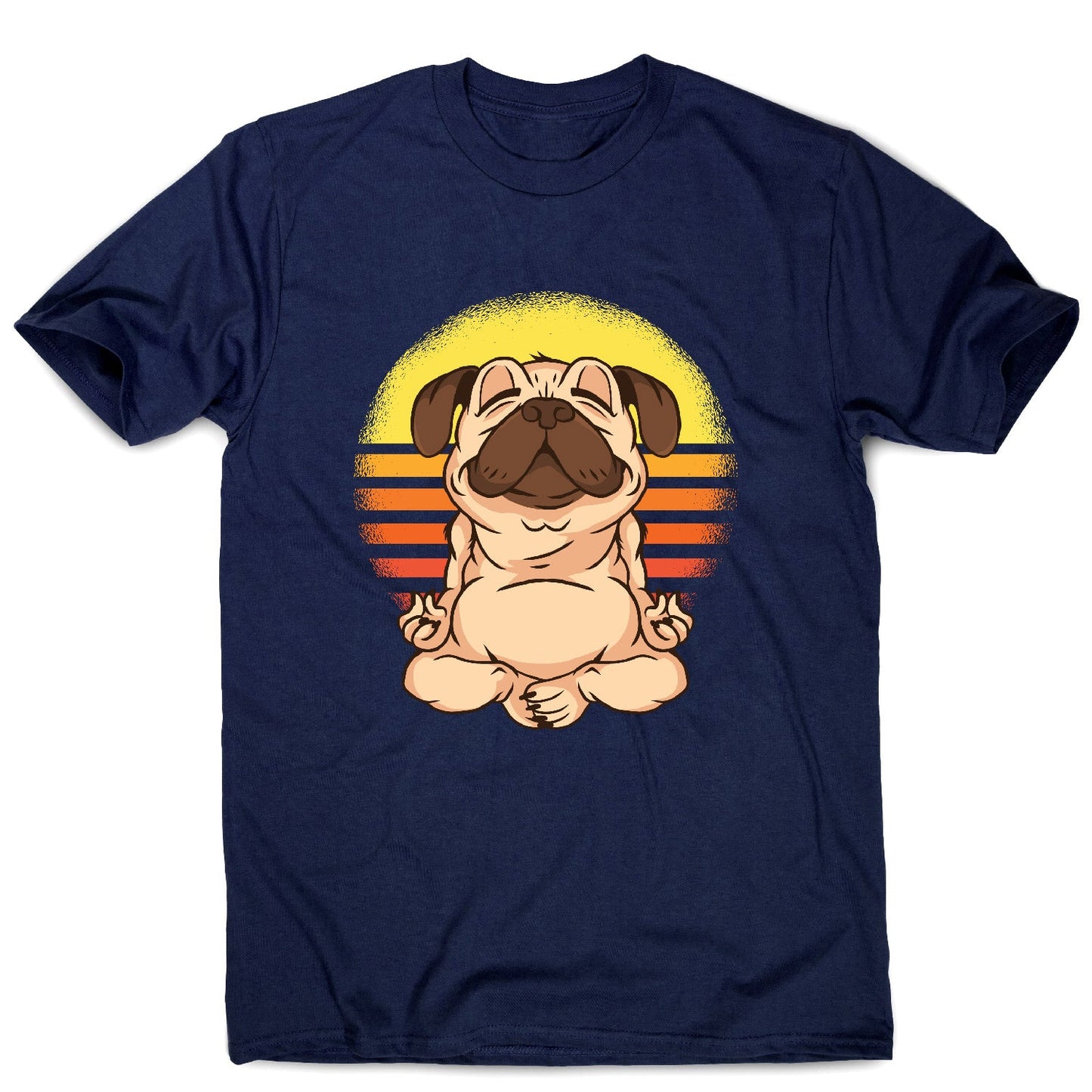 Yoga pug - funny dog men's t-shirt