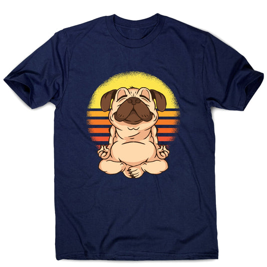 Yoga pug - funny dog men's t-shirt