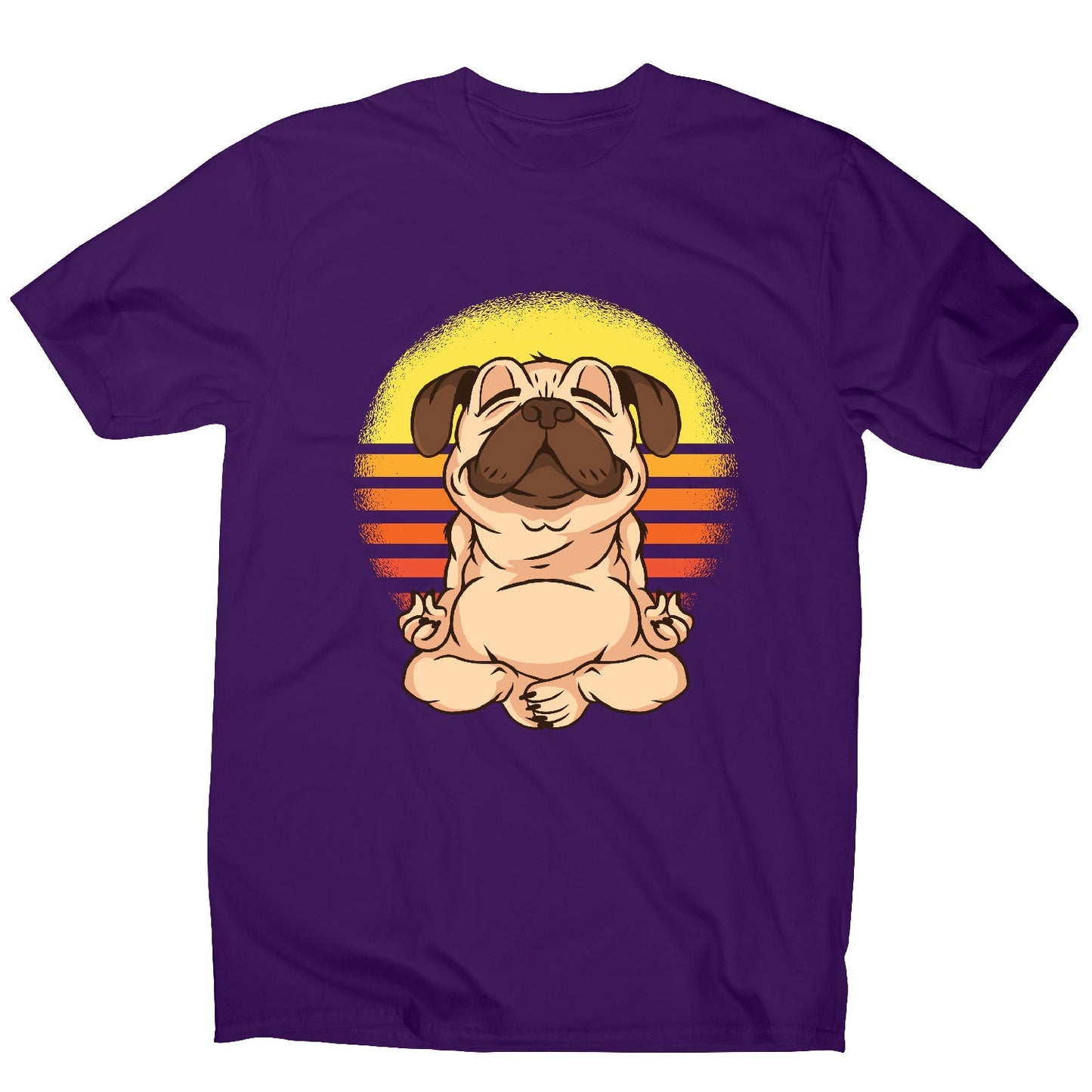 Yoga pug - funny dog men's t-shirt
