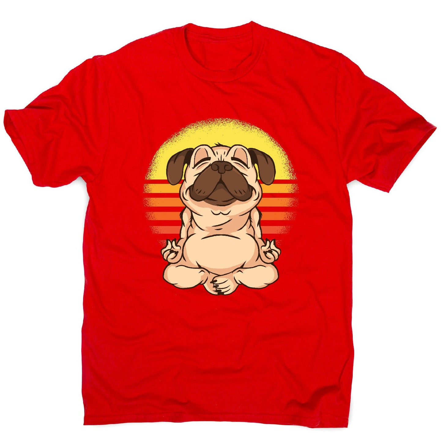 Yoga pug - funny dog men's t-shirt