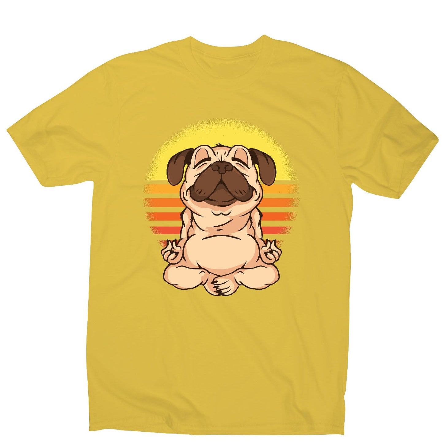 Yoga pug - funny dog men's t-shirt