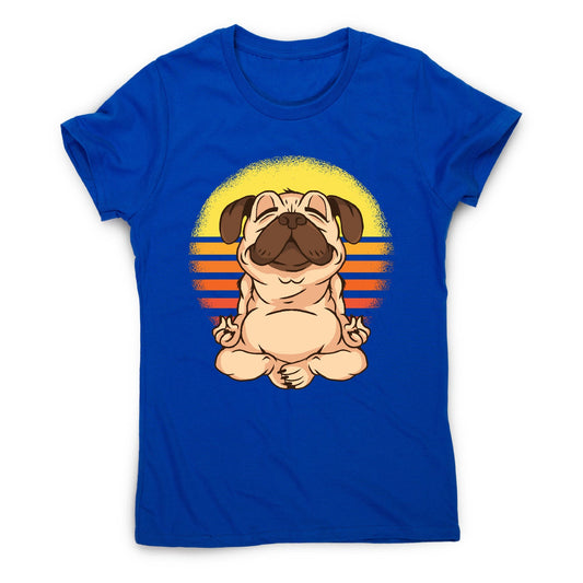 Yoga pug - funny dog women's t-shirt