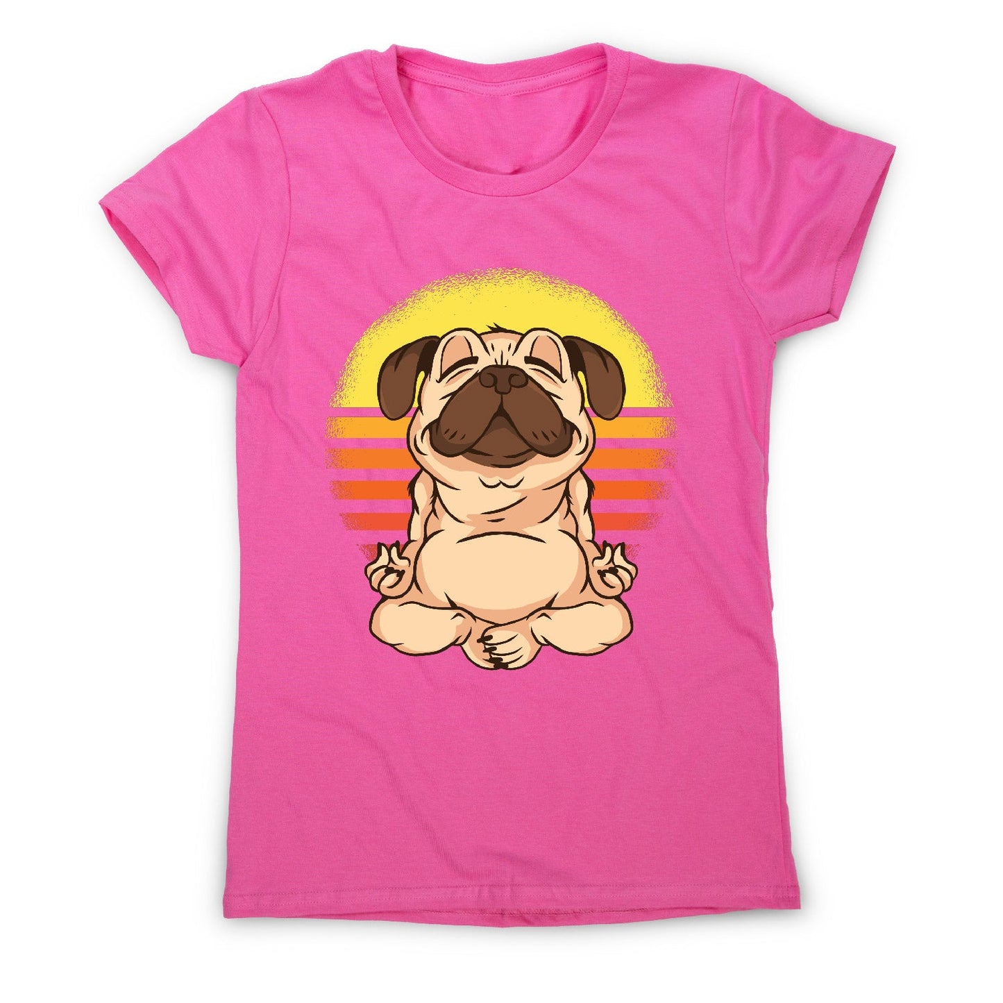 Yoga pug - funny dog women's t-shirt