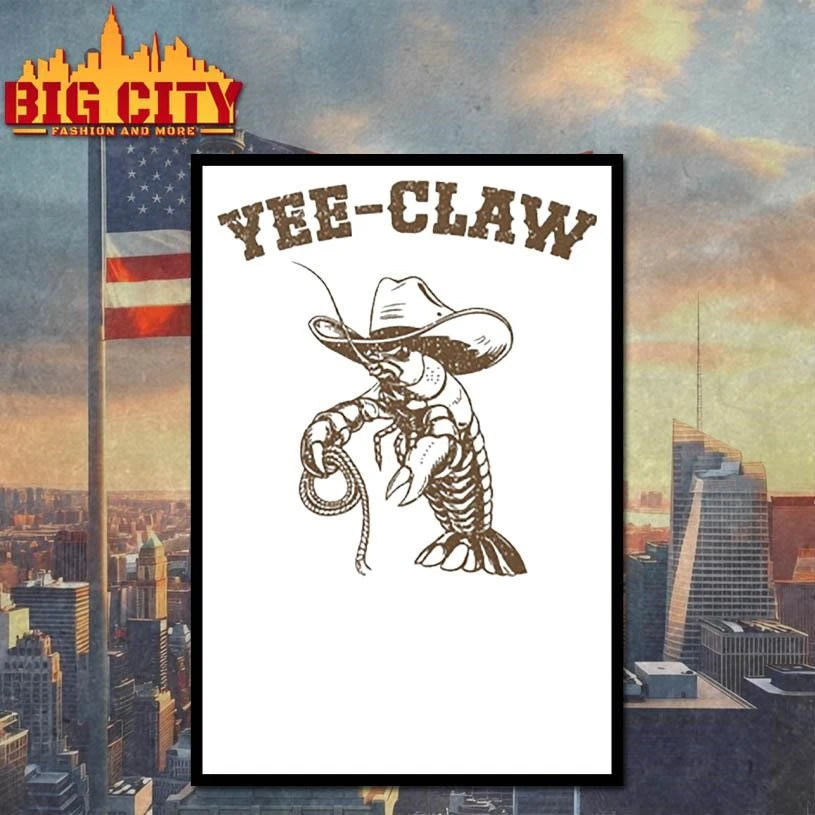 Yee Claw Crawfish Cowboy Hat Shirt