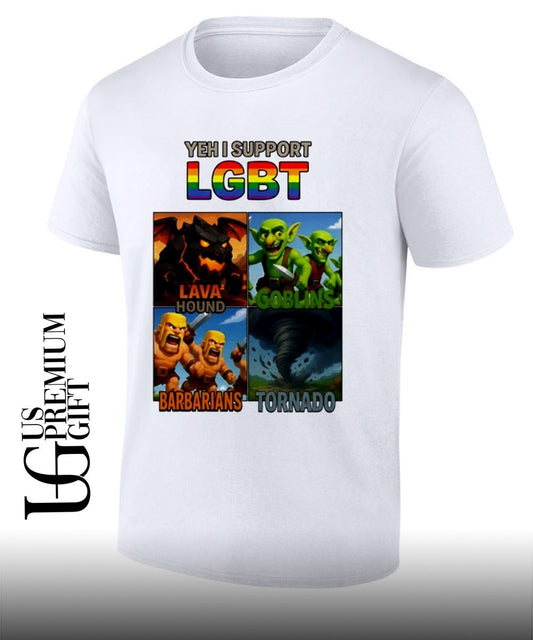 Yeh I support LGBT Barbarians Tornado Lava Hound Goblins shirt