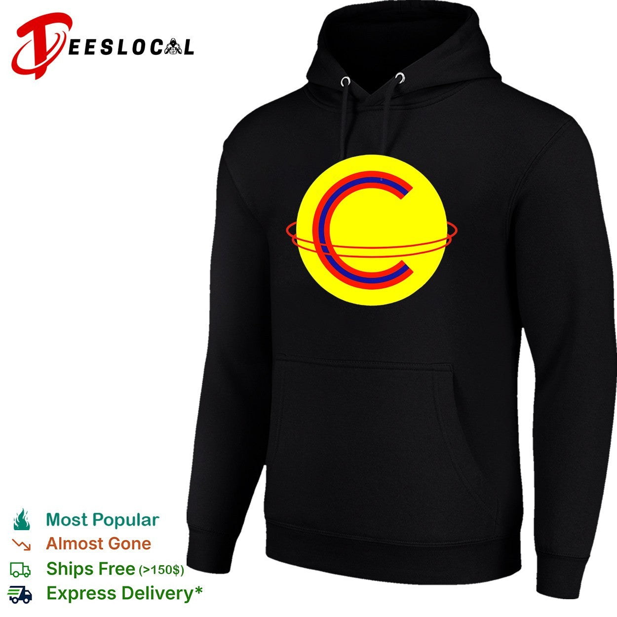Yellow C saturn ring logo shirt