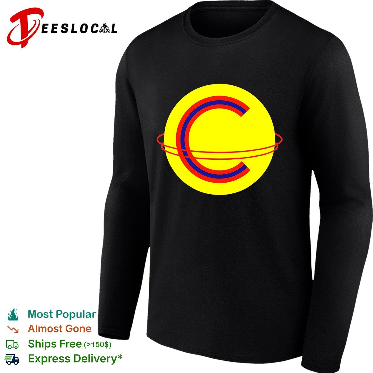 Yellow C saturn ring logo shirt