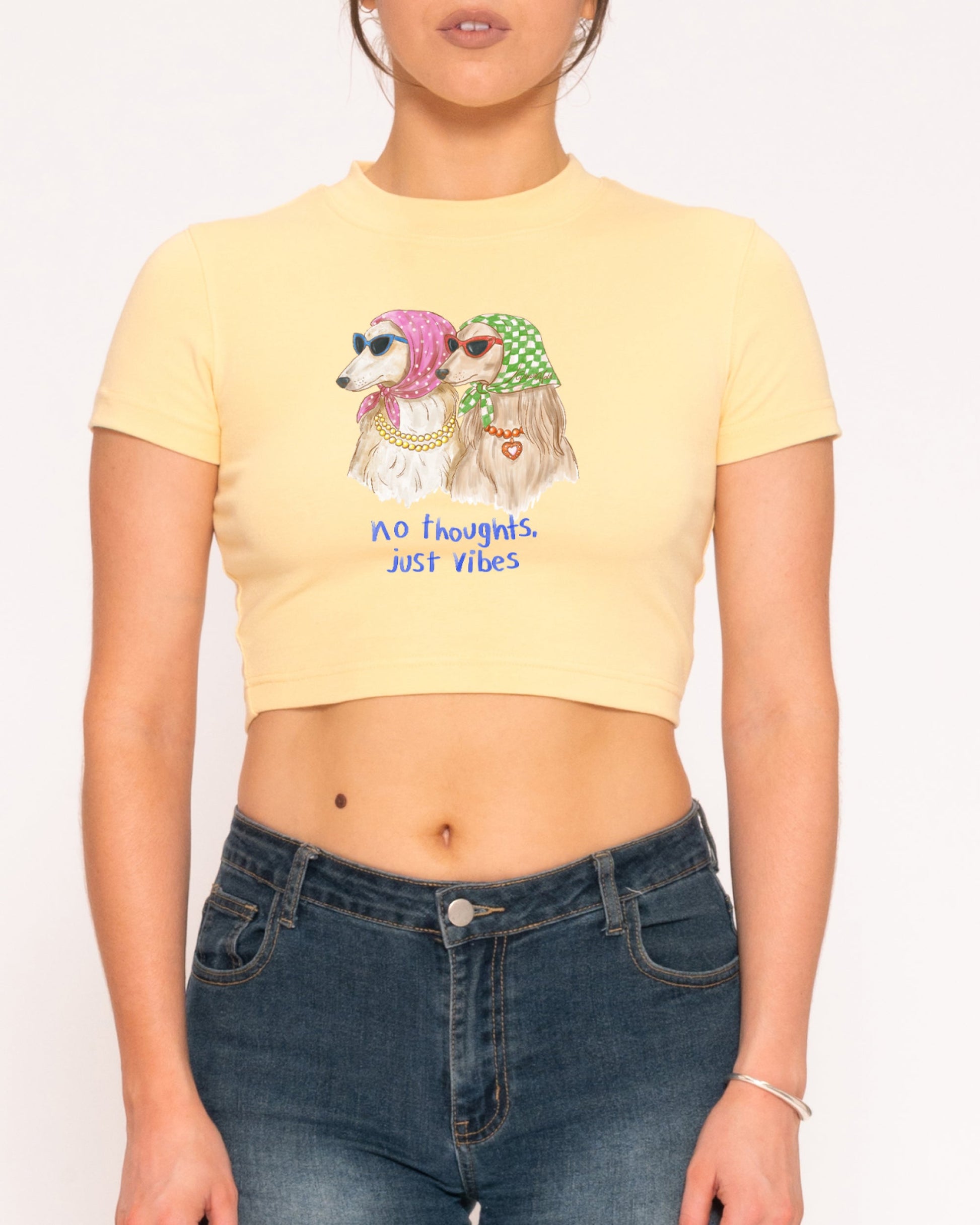 No Thoughts, Just Vibes Baby Tee