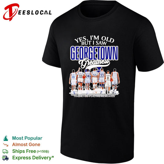 Yes I’m Old But I Saw Georgetown Greatness Floyd Ewing Williams Mutombo Mourning thank you for the memories shirt