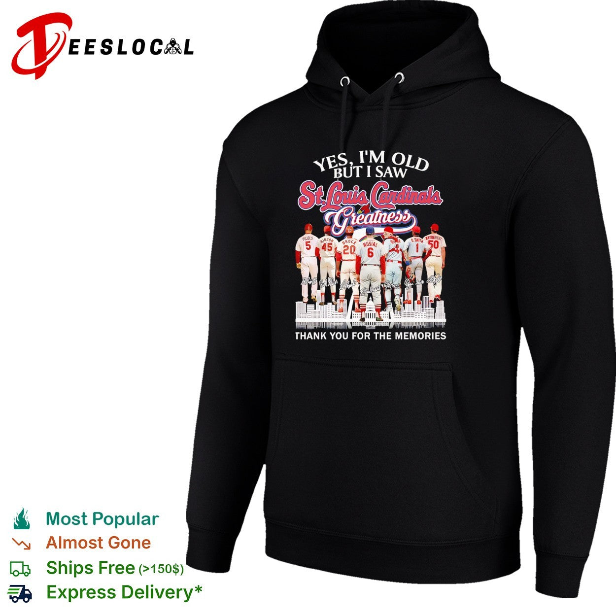 Yes I’m old St Louis Cardinals greatness thank you for the memories shirt
