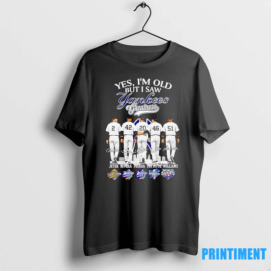 Yes Im Old But I Saw Yankees Greatness Jeter Rivera Posada Pettitte And Williams Tshirts - clothing by TeeHivey.com